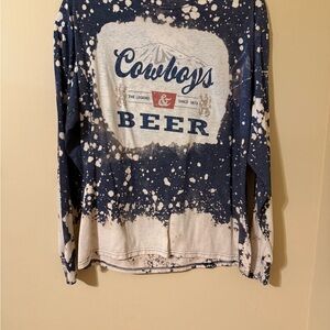 Cowboys & Beer Graphic Long Sleeve Shirt